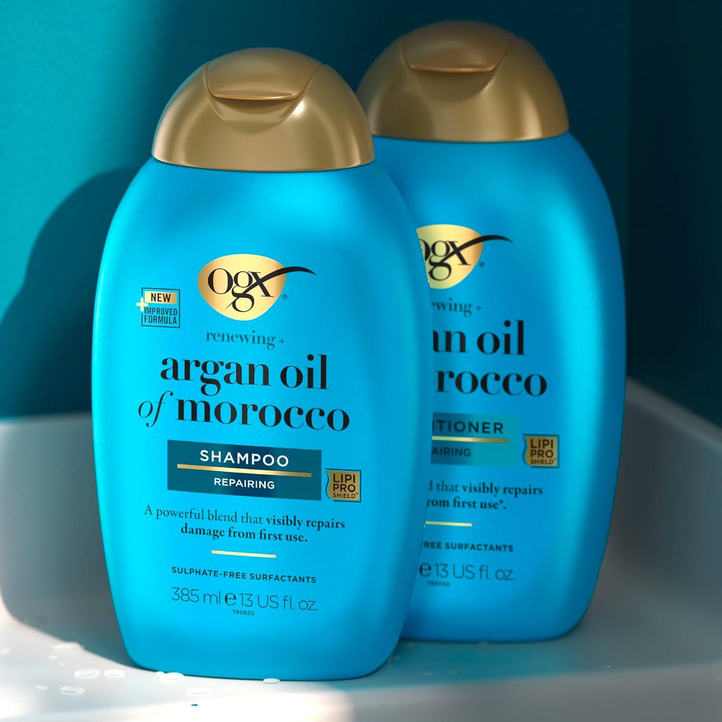 Argan Oil of Morocco Repairing Shampoo, Moisturises, Restores and Strengthens, for Dry and Damaged Hair, Sulfate Free Surfactants, 385Ml, Packaging May Vary