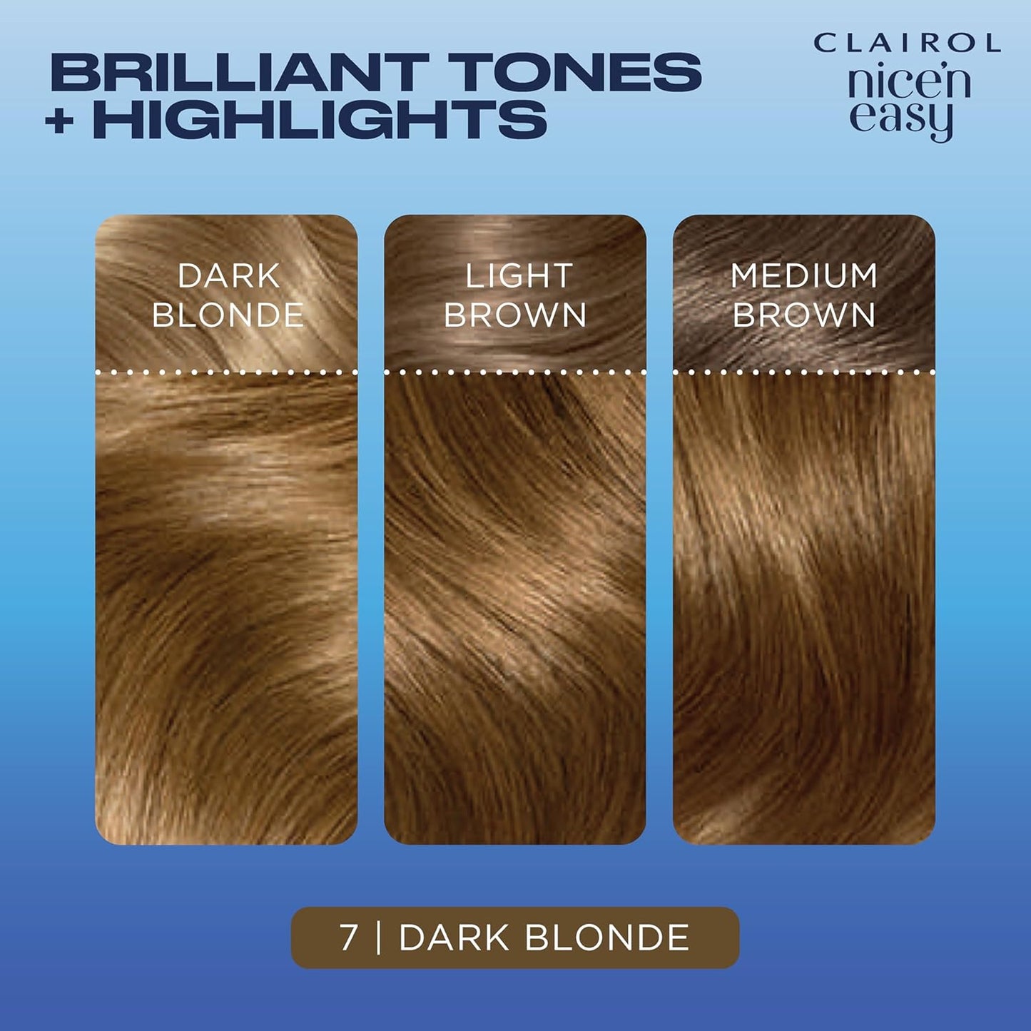 Nice'N Easy Crème, Natural Looking Oil Infused Permanent Hair Dye, 7 Dark Blonde