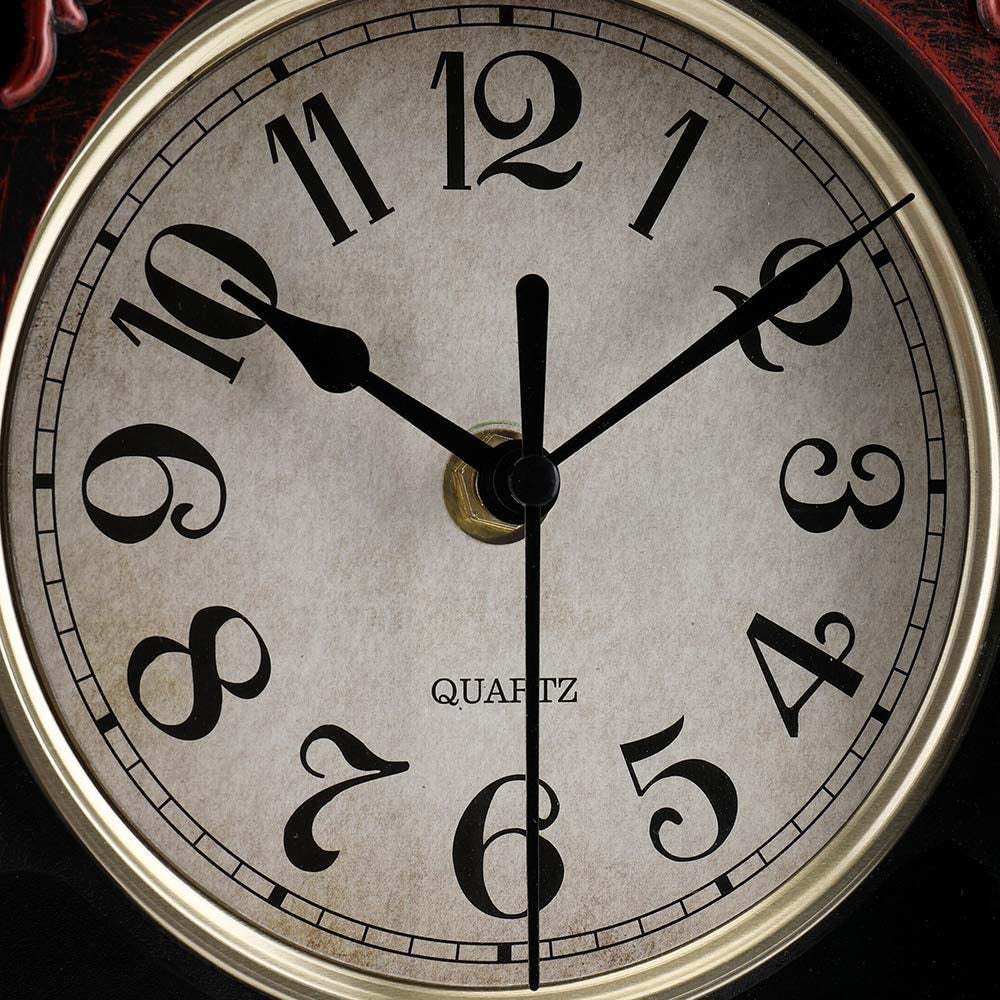 Pendulum Wall Clock Retro Quartz Decorative Wall Clock for Living Room, Office, Home Decor(16 Inch, Bronze)