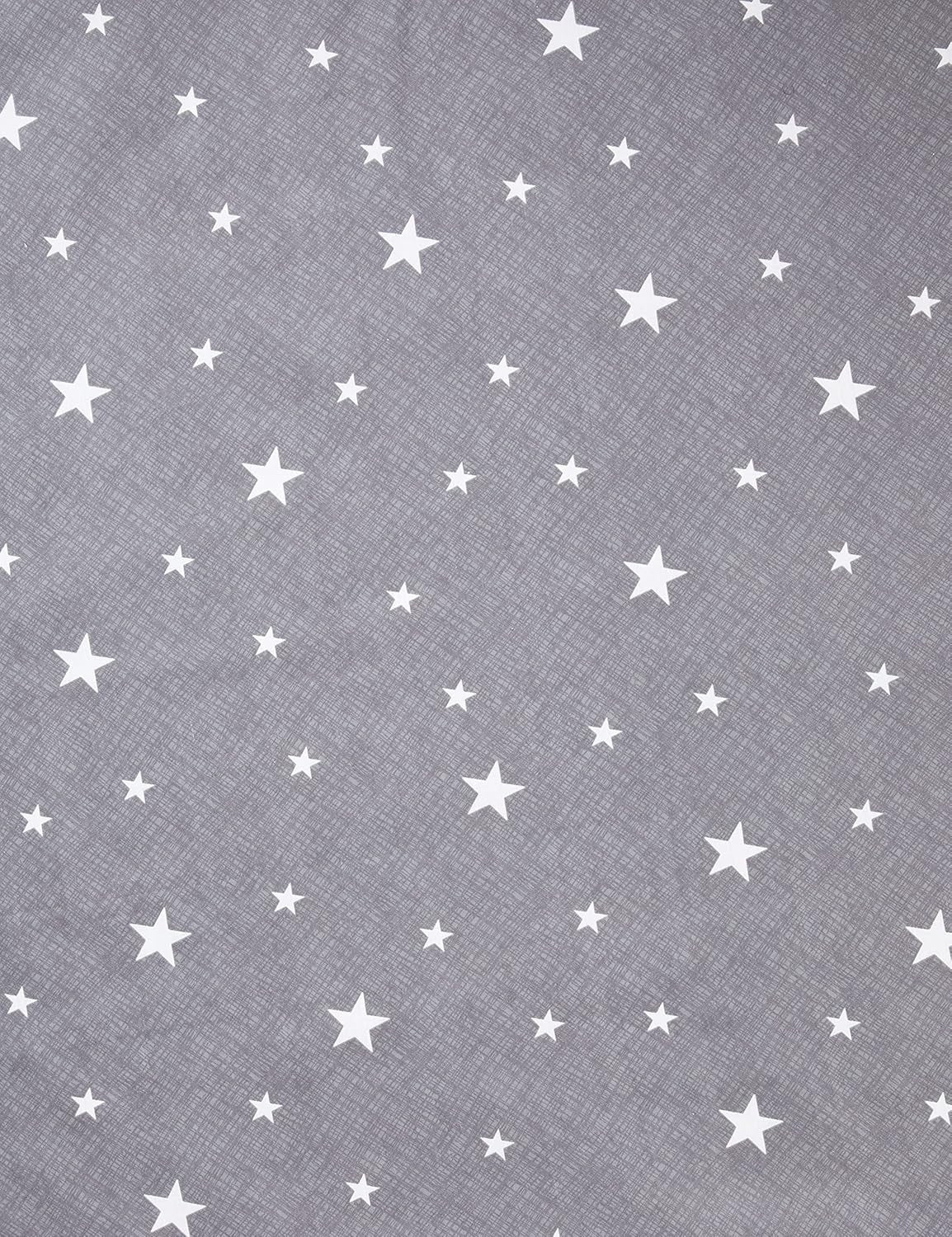 Galaxy Stars Duvet Cover with Pillowcase Kids Reversible Charcoal Bedding Set, Silver Grey,2 Pieces, Single