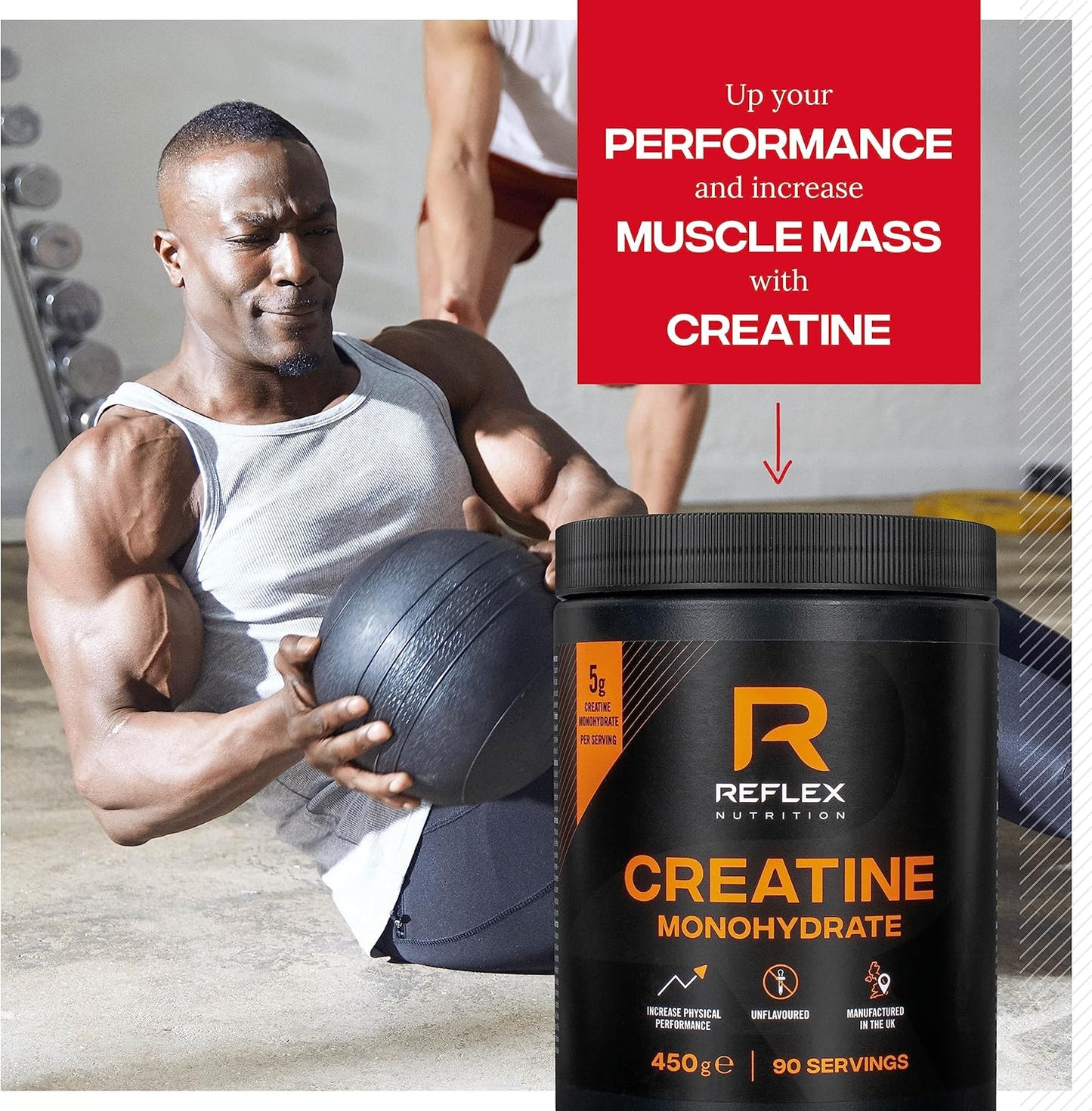 Nutrition Creatine Monohydrate, 100 Percent Creatine Monohydrate, 450G