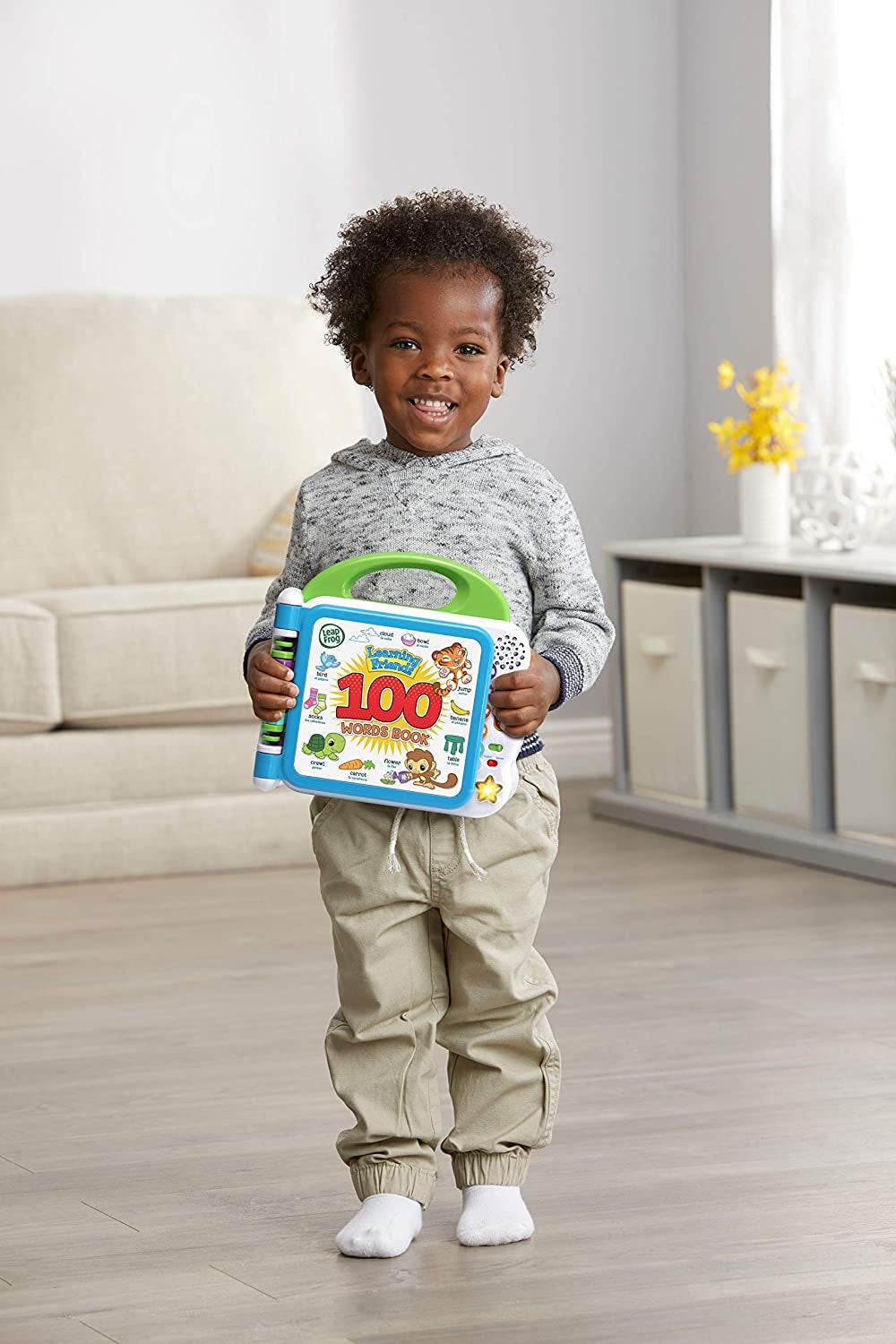 Learning Friends 100 Words Baby Book | Educational and Interactive Bilingual Playbook Toy |Toddler and Pre School Book for Boys & Girls 1, 2, 3, 4+ Year Olds, English Version