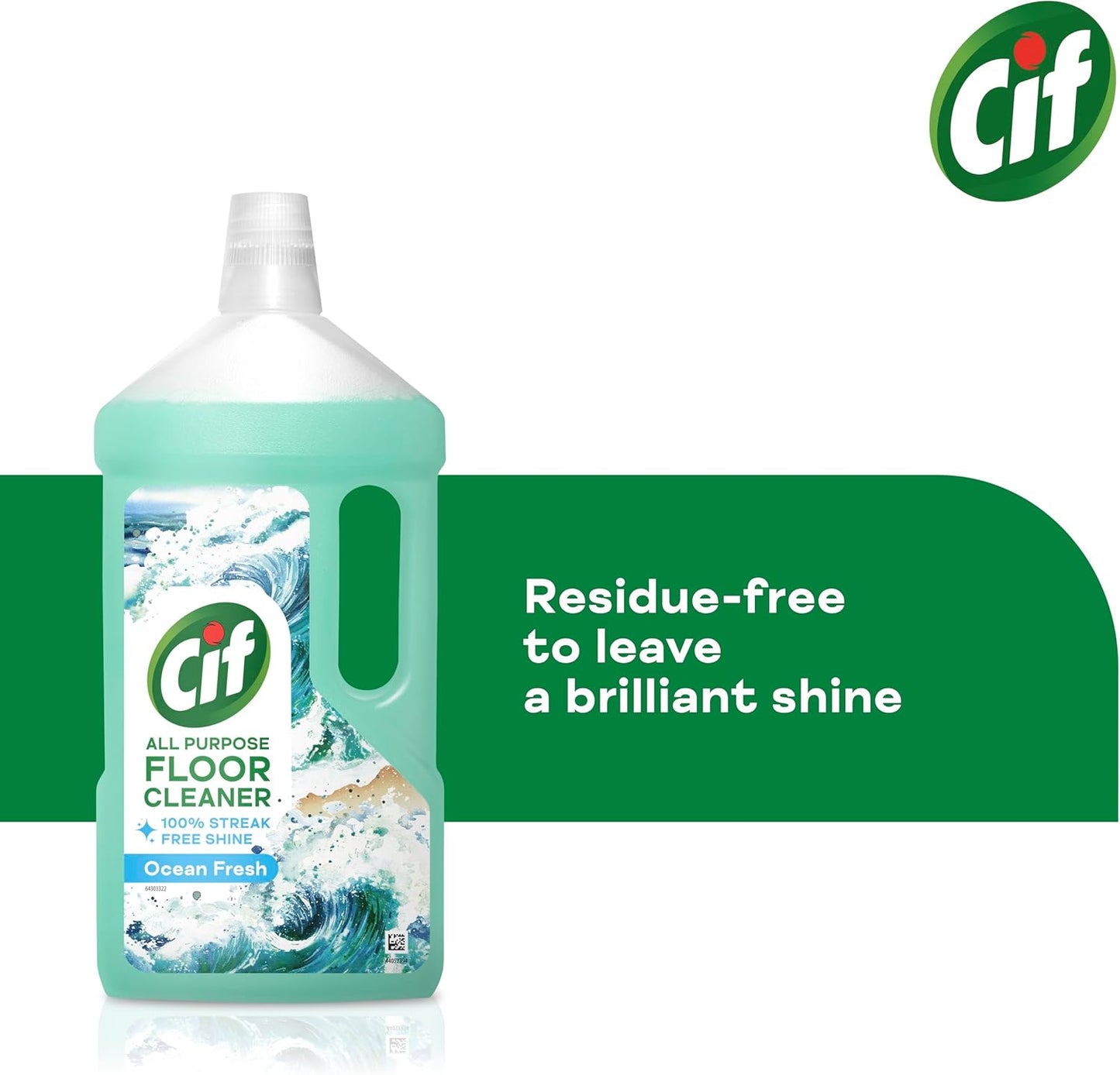 Ocean Floor Cleaner against Stubborn Dirt for Cleaning Linoleum, Vinyl and Ceramic Tiles 950 Ml