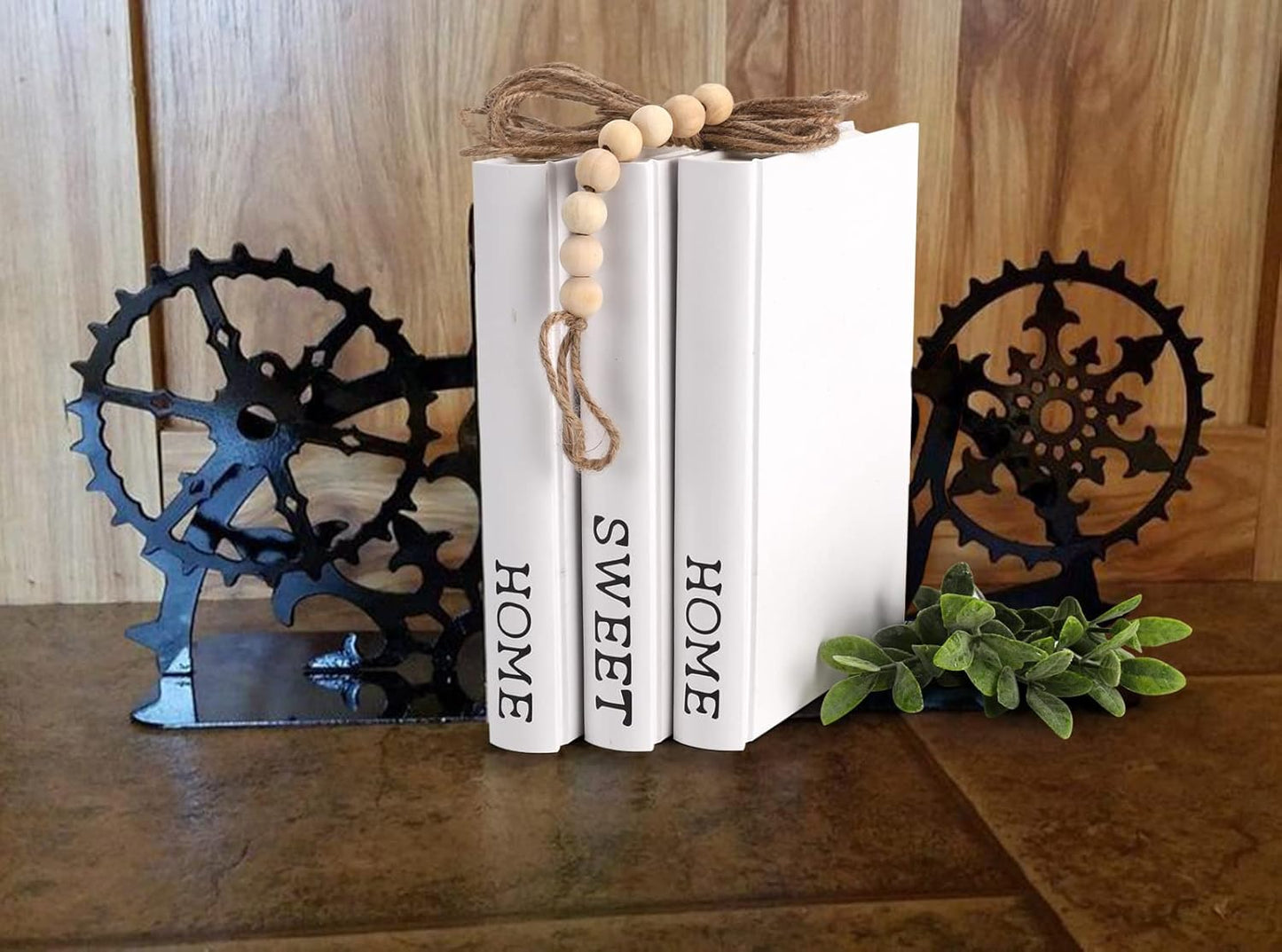 Decorative White Books,Farmhouse Stacked Books,Hardcover Books Decorative,Home|Sweet|Home(Set of 3) Stacked Books for Decorating Coffee Tables and Shelves (White)