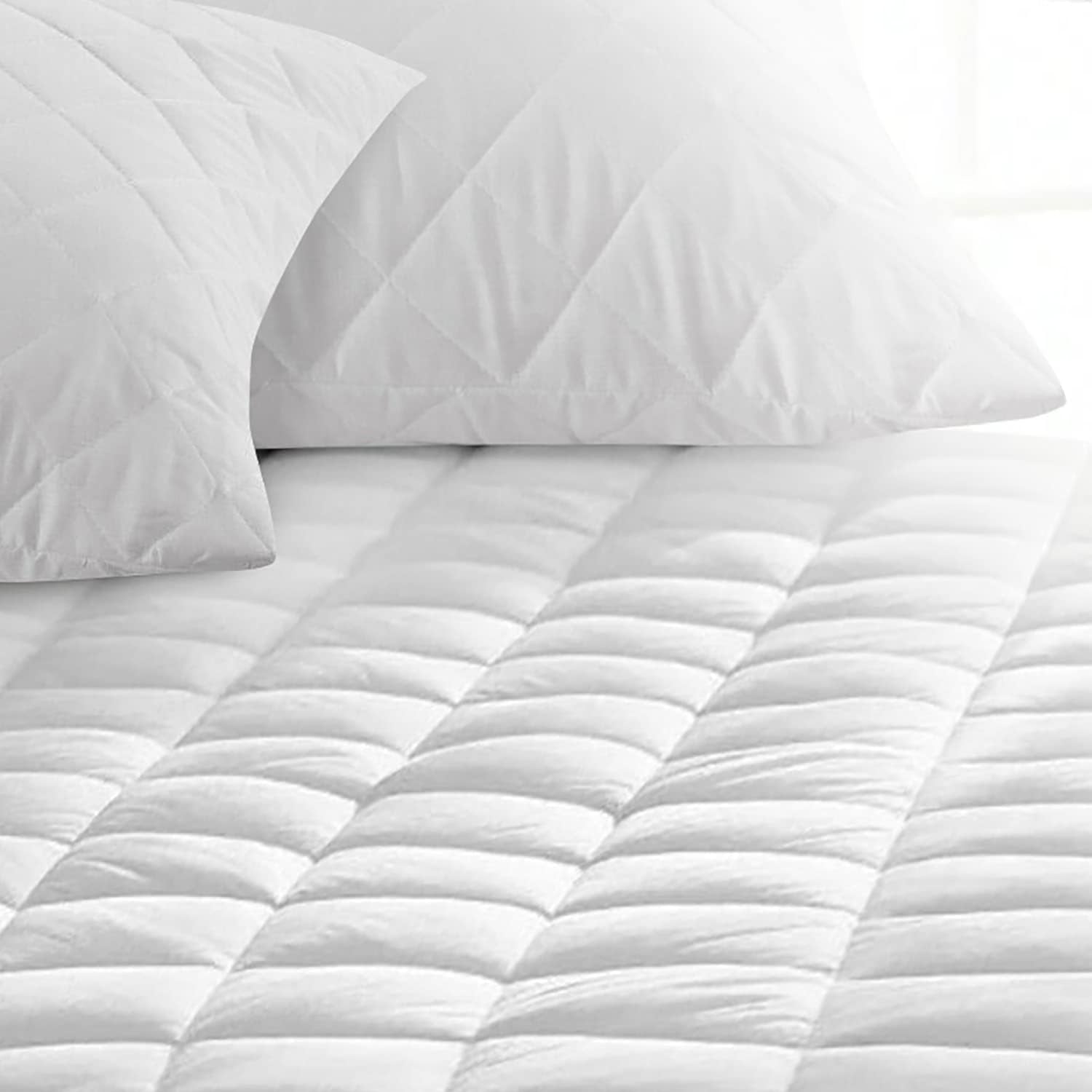 Double Mattress Protector 30 Cm Extra Deep anti Allergy Microfiber Fitted Mattress Cover Double Bed (135 X 190 Cm)