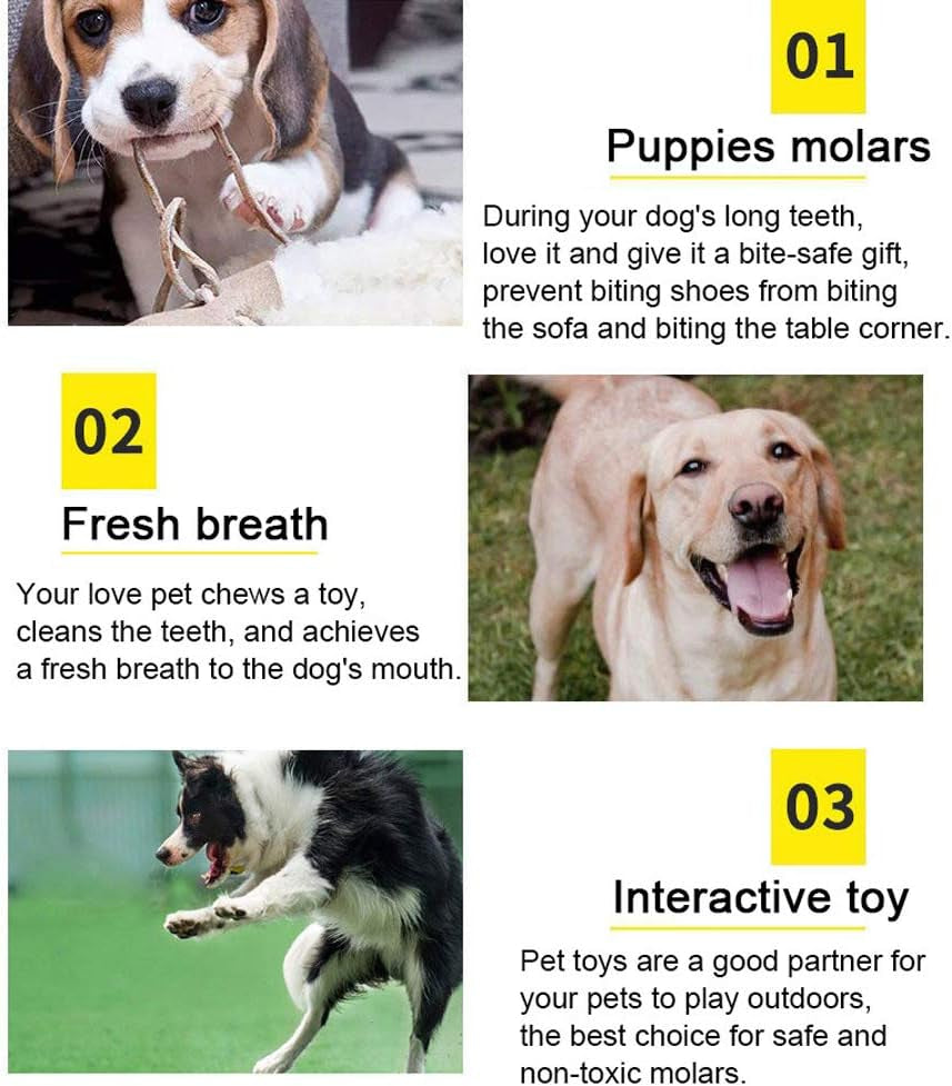 Dog Toys Puppy Chew Toys from 8 Weeks,Dog Rope Toys 100% Natural Cotton Rope for Small and Medium Dog (10 PCS)