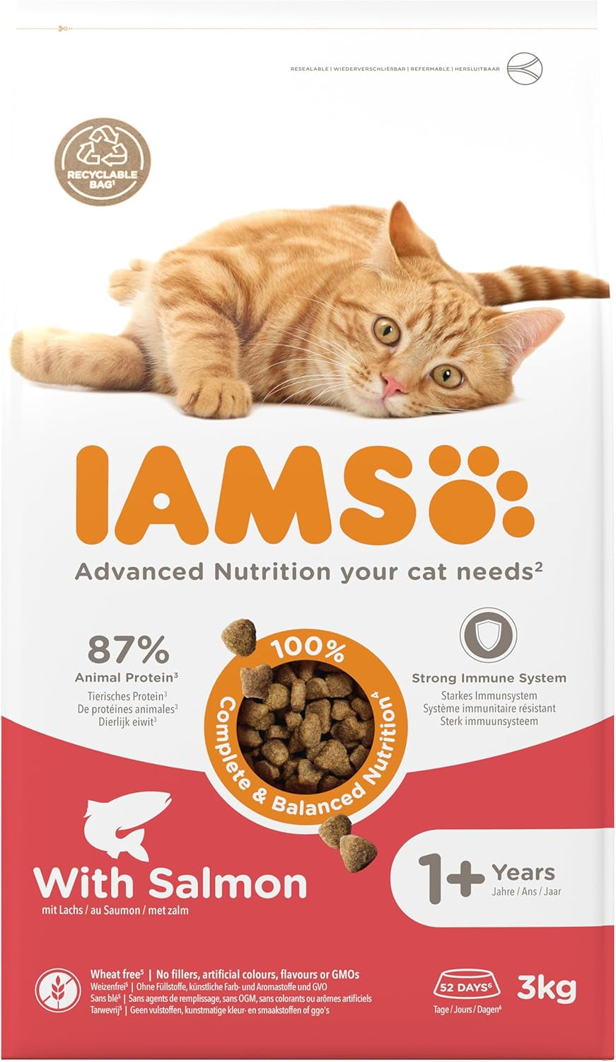 Adult Dry Cat Food Salmon 3Kg