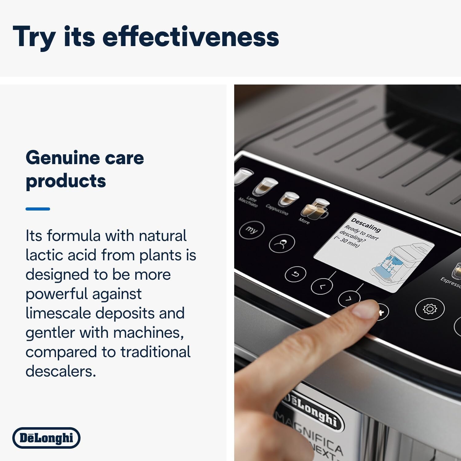 Ecodecalk Descaler DLSC500, 5 Decalcification Doses, Coffee Machine Descaler, Coffee Machine Maintenance Accessory, Plant-Based Ingredients, Bottle with 5 Doses, 500Ml