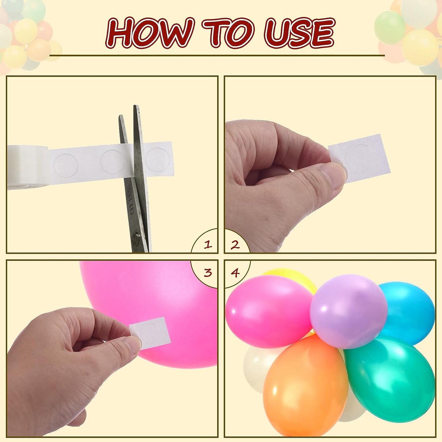 600 PCS Balloon Glue Dots, Removable Balloon Sticky Spots,Extra Strong Glue Dots Double Sided for Birthday Party Wedding Christmas Decorations and DIY Scrapbooking Craft. (600 PCS)