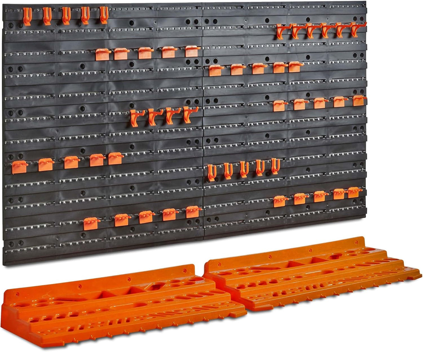 Garage Tool Storage with Shelf & Pegboard for Multiple Tools, Garden Tool Rack for Easy Access to 50+ Tools and Accessories, Tool Board for All You Need for Gardening & DIY