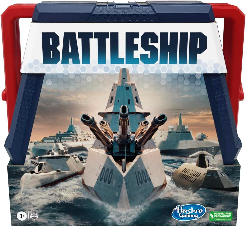 Battleship Classic Board Game, Strategy Game for Kids Ages 7 and Up, Fun Kids Game for 2 Players, Multicolor