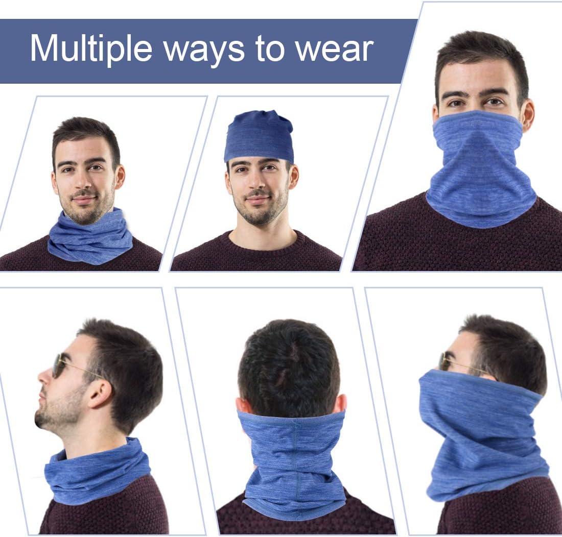 Neck Warmer Snood for Men & Women,Winter Neck Gaiter Fleece Bandana Face Covering Mask Windproof Neck Scarf Neckwear for Outdoor Sports Motorcycle Skiing Running Cycling