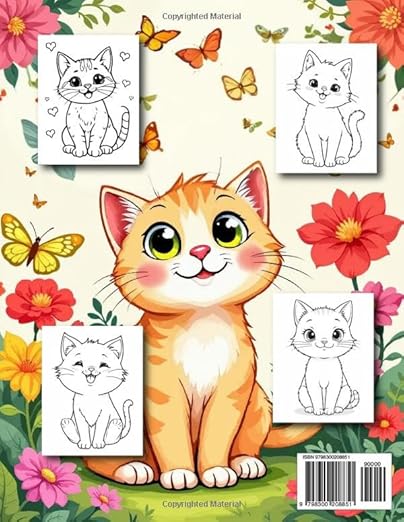 Cat Coloring Book for All Ages Paperback – 16 Nov. 2024 by MIA BENSON (Author)