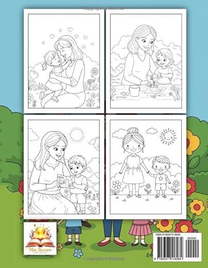 Mother's Day coloring book for kids Paperback – Large Print, 19 Jan. 2025 by Mia Benson (Author)