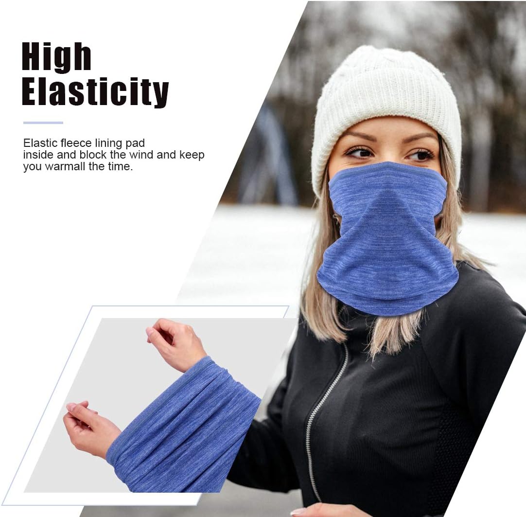 Neck Warmer Snood for Men & Women,Winter Neck Gaiter Fleece Bandana Face Covering Mask Windproof Neck Scarf Neckwear for Outdoor Sports Motorcycle Skiing Running Cycling