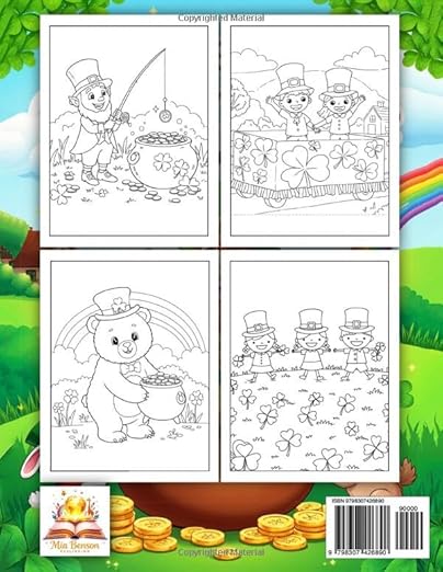 The Magic of St. Patrick's: A Coloring Journey Paperback – Large Print, 18 Jan. 2025 by Mia Benson (Author)