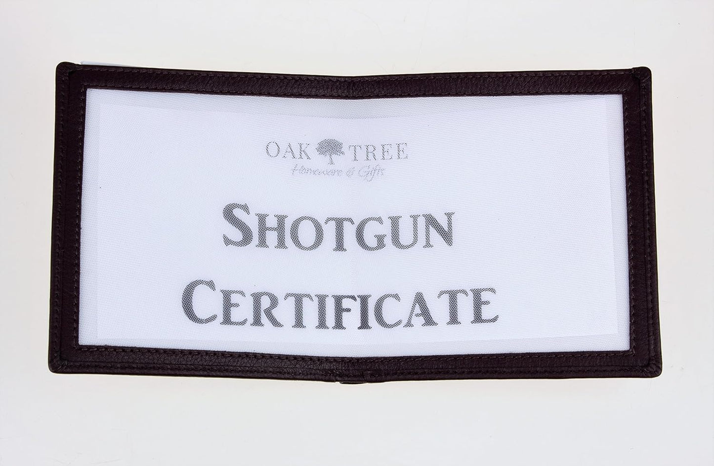 Premium Luxury Leather Shotgun / Firearm Certificate Wallet SGC/FAC Licence Holder - Available as Either a Single or Double License Holder