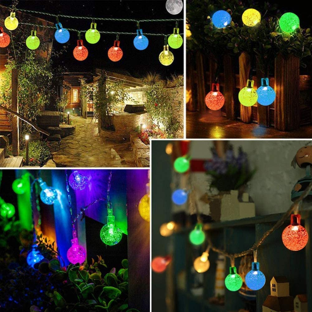 Solar Fairy Lights Outdoor Waterproof, 50LED , 8 Mode 7M/24Ft Indoor/Outdoor String Lights for Garden Patio Yard Home Christmas Parties Wedding(Multi-Coloured)