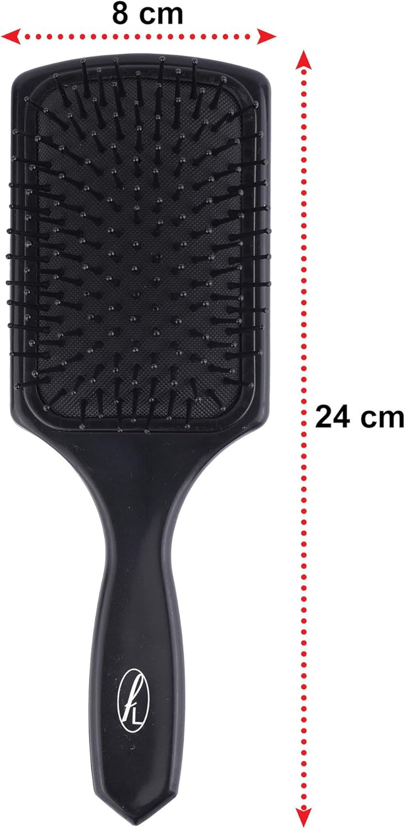 Paddle Hair Brush by - Detangle Hair Brush with 11 Row Nylon Bristles, Hairbrush for Women & Men, Heat-Resistant Paddle Brush