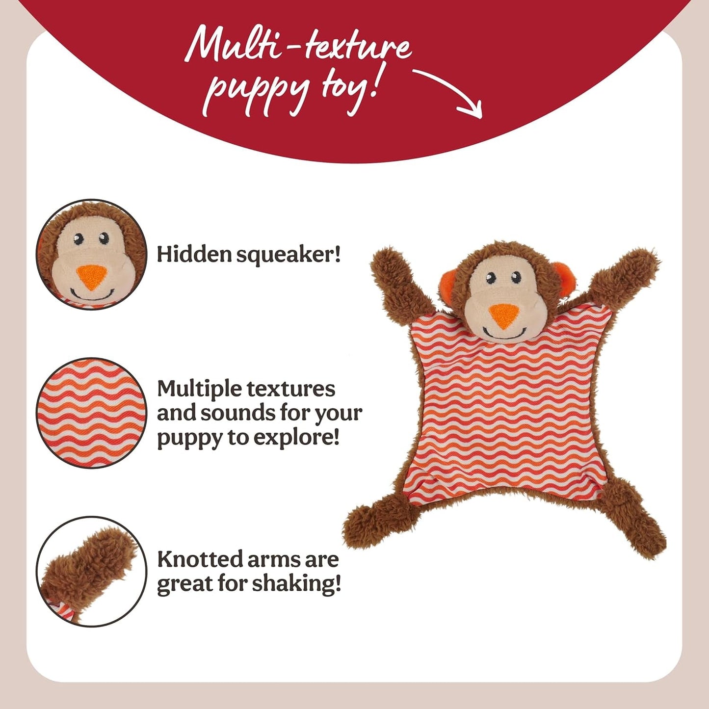 LITTLE NIPPERS CHEEKY Chimp,Brown,Small