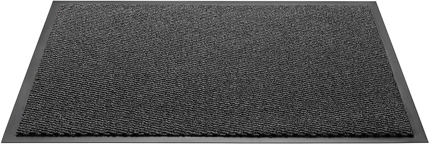 Extra Large Big Dark Light Grey Hardwearing Heavy Duty Black PVC Edge Pile Top Rubber Barrier Entrance Door Kitchen Utility Dust Floor Mats Rugs 90Cm X 150Cm