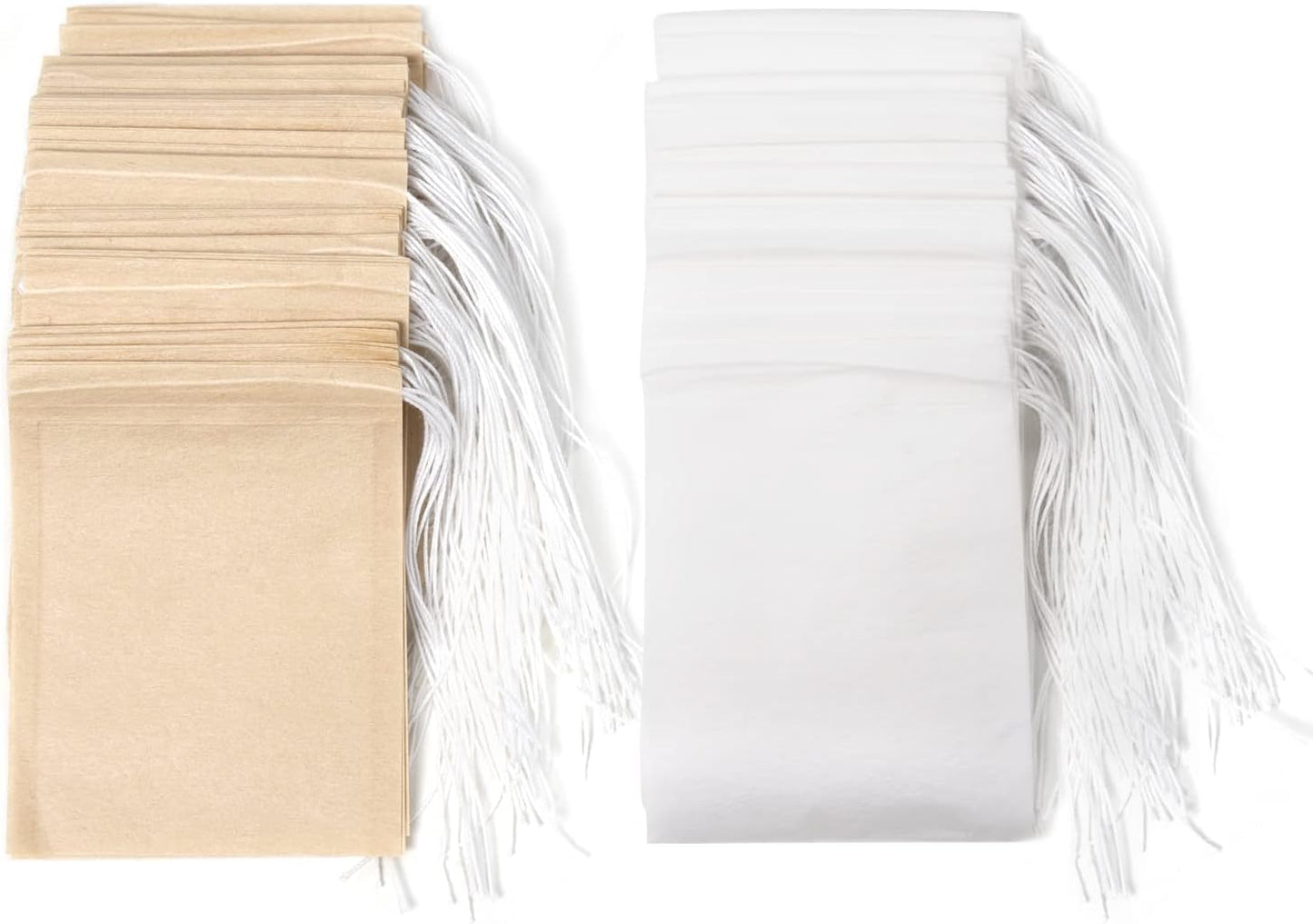 100PCS Disposable Tea Filter Bags, Empty with Drawstring, for Loose, Muslin Bag (6 X 8 Cm) (100PCS)