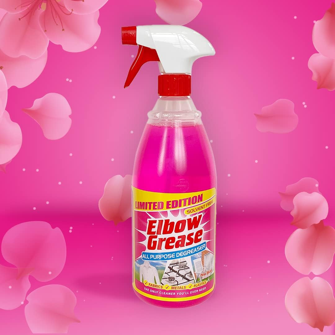 Pink All Purpose Degreaser Spray – Extra Large (1 Litre) | Removes Grease & Oil from Kitchen & Bathroom Surfaces, Outdoor, Vehicles & Fabrics