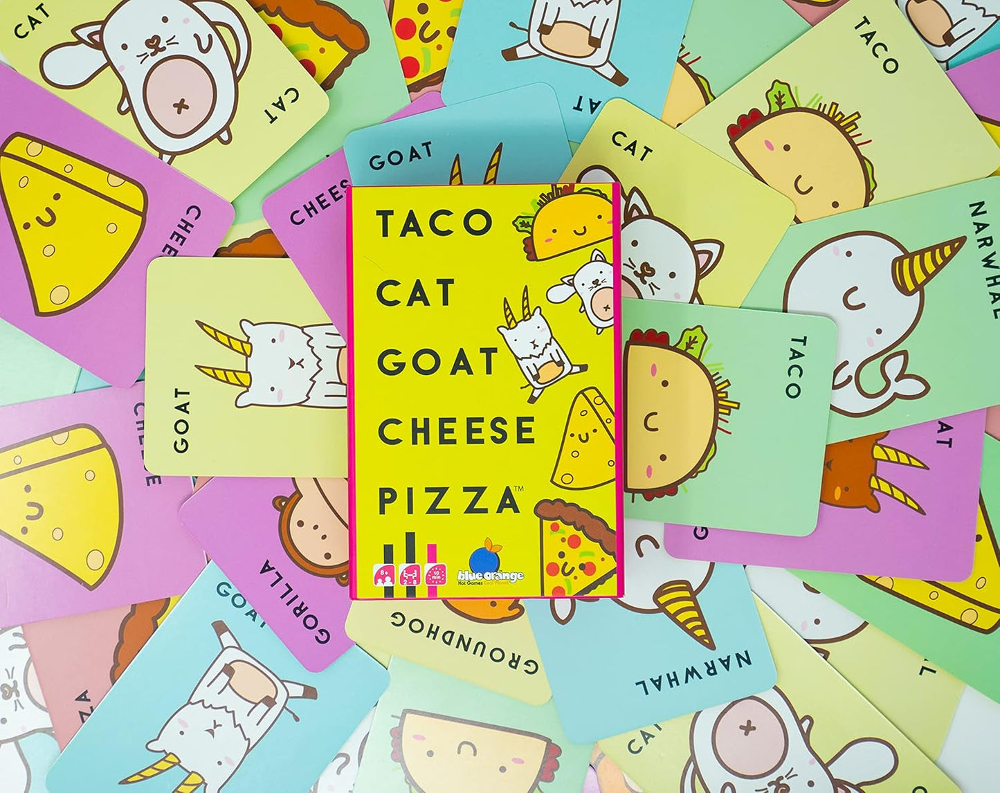 | Taco Cat Goat Cheese Pizza | Card Game | Ages 8+ | 2-8 Players | 10-30 Minute Playing Time