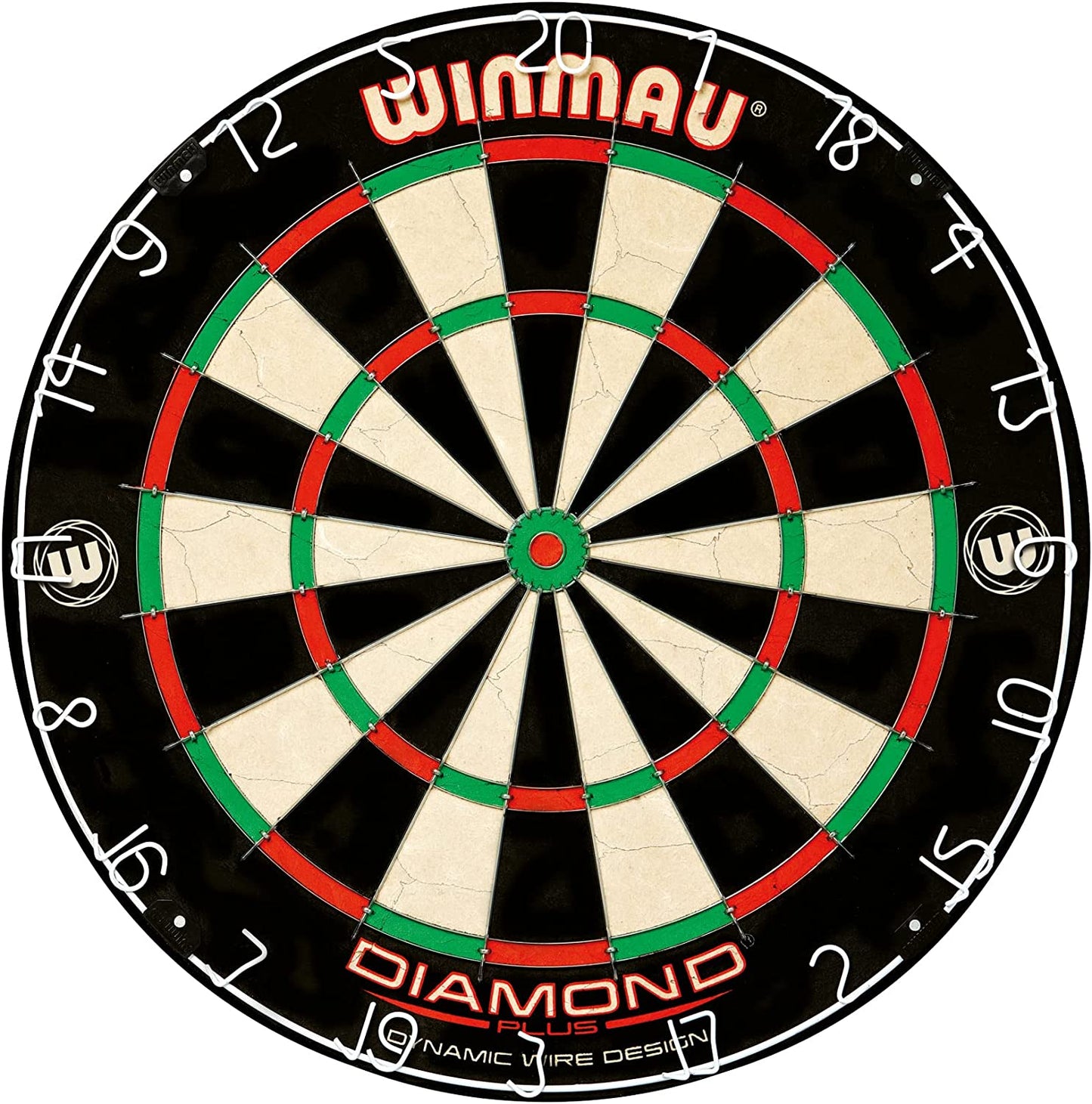 Professional Dart Set Includes Diamond plus Bristle Dartboard - Black Cabinet - 2 Sets of Darts - Official Oche Line