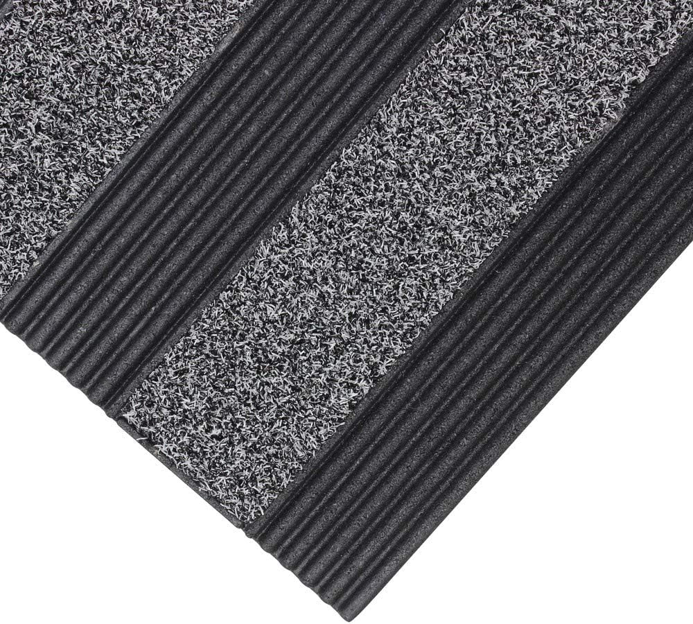 Woodford Outdoor Rubber Backed Scraper Door Mat, Grey, 46 X 76 Cm