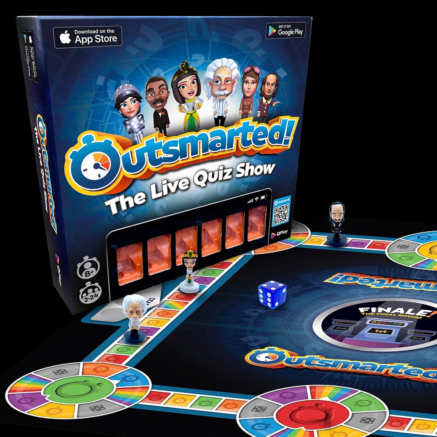 Outsmarted - the Live Quiz Show Board Game | Kids, Teens & Adults | the Ultimate Family Game Night | Age 8+ | Perfect for 2-24 Players | 10,000+ Multimedia Questions | 2024 Edition