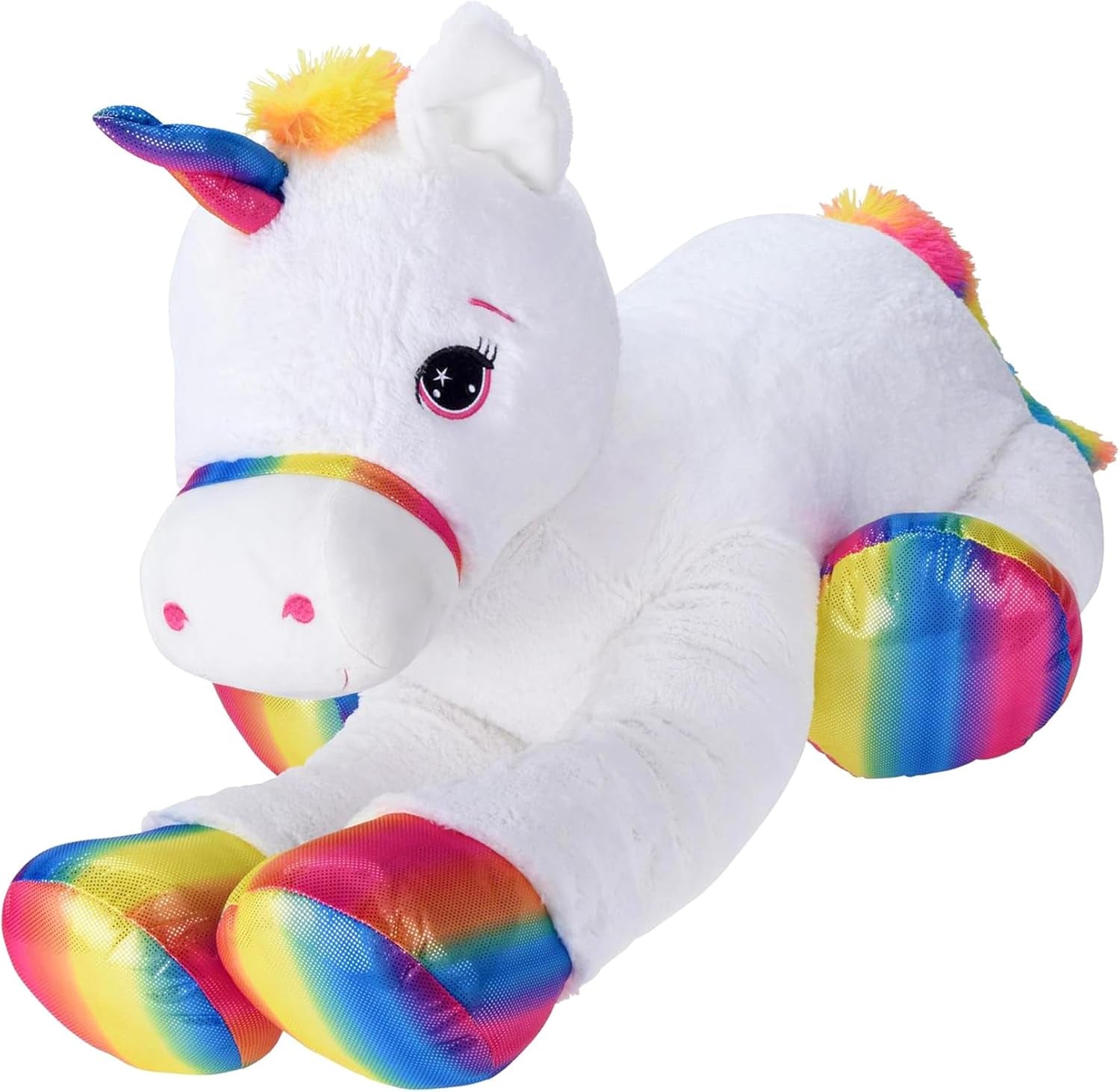 Giant Large Unicorn Stuffed Plush Super Soft Toy Lying Pony Unicorn Teddy