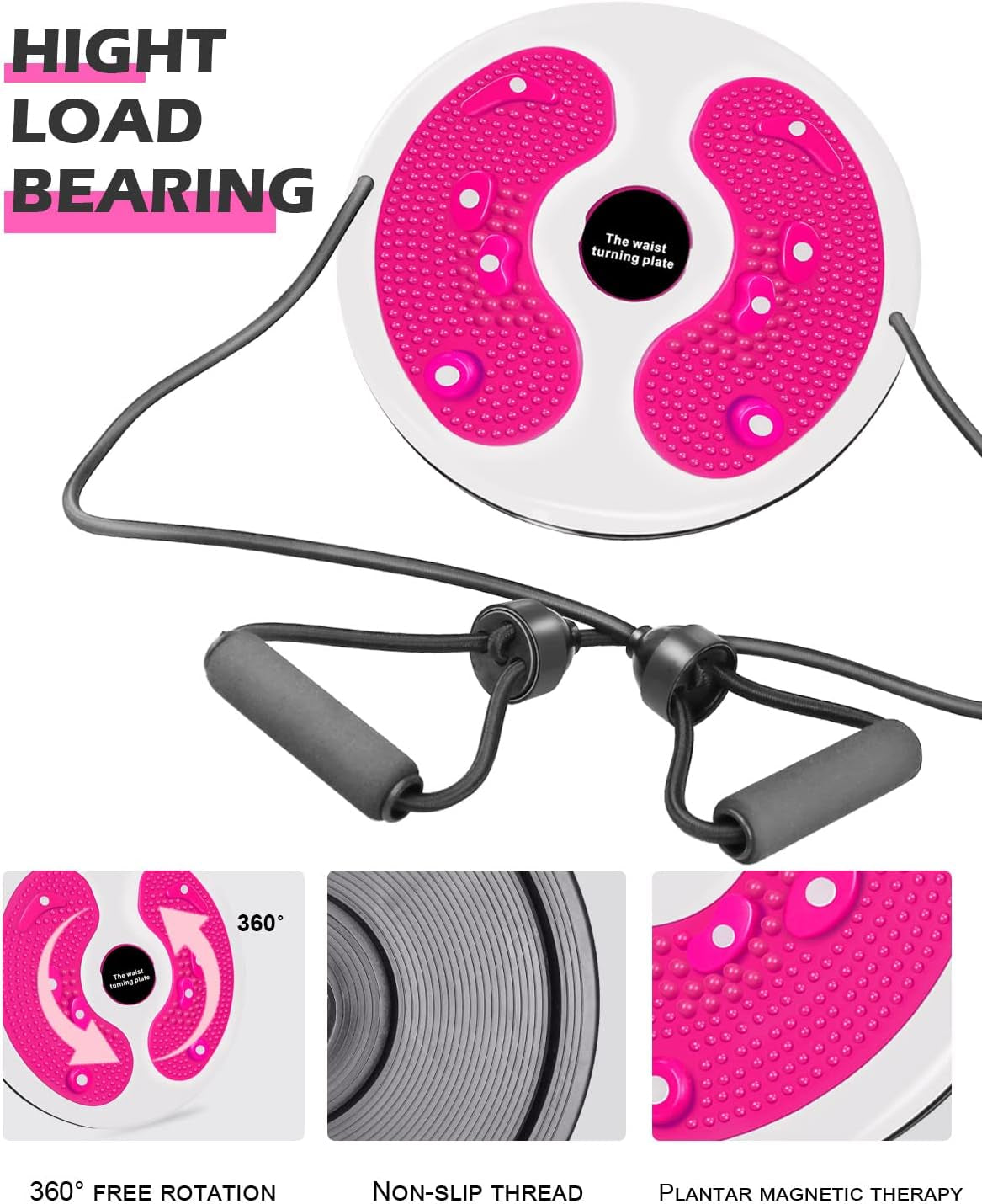 Waist Twist Disc, Waist Slimming Balance Rotating Disc Multi-Functional Twist Board Exercise with Massage Foot Sole- Home Fitness Gym Equipment