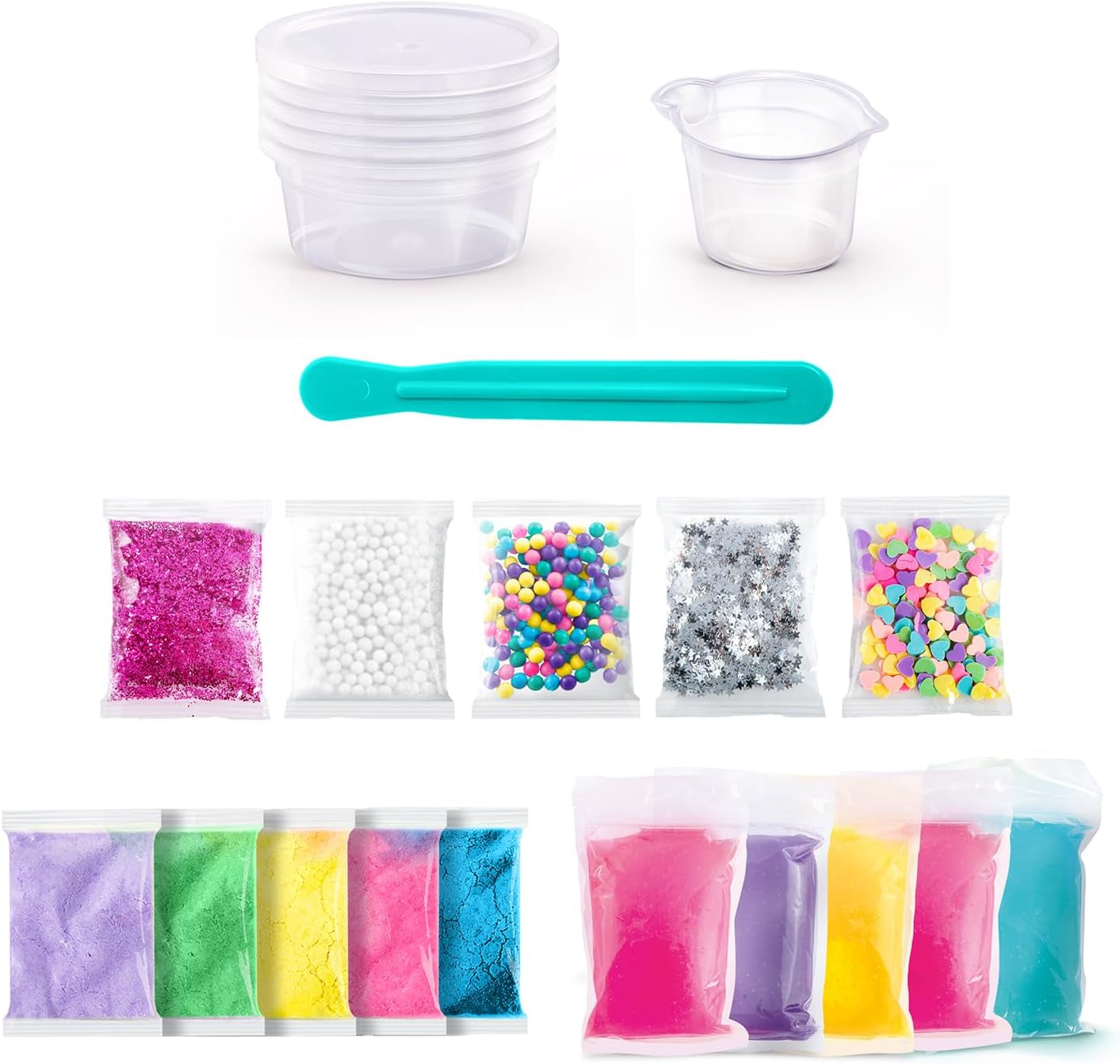 So Slime DIY Mix'In Kit 10 Pack, Multi-Coloured, Make 10 Slimes, Styles and Decorations for 100+ Combinations, No Glue! No Mess!,Everything Included to Mix Your Own Slime