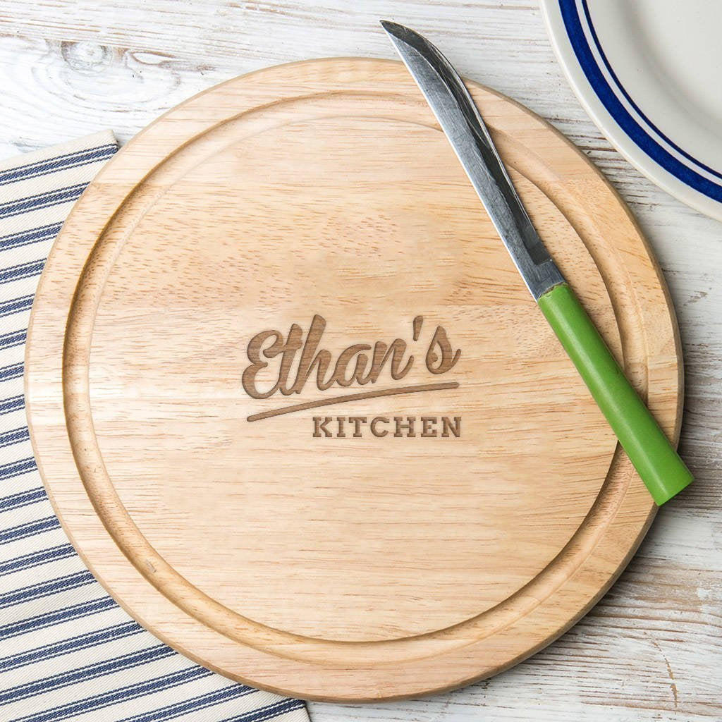 Personalised Kitchen Chopping Board - Housewarming Gifts for Men - Personalised Cheese Board for Him - New Home Gifts for Friends - Christmas Gifts for Him - Gifts for Cooking Lovers