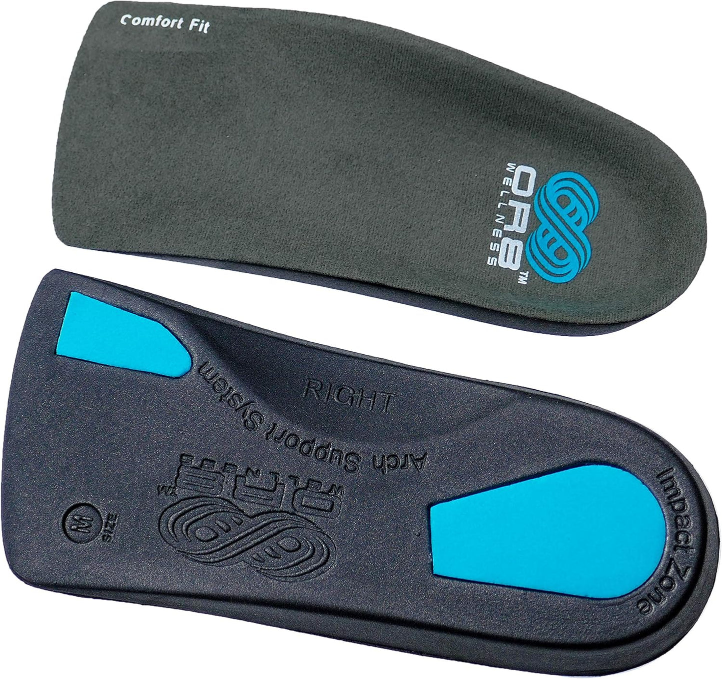 Orthotic ¾ Insoles. High Performance. Comfort Fit. Weak & Fallen Arches. Flat Feet & Plantar Fasciitis. Arch Support (S 5-6.5)