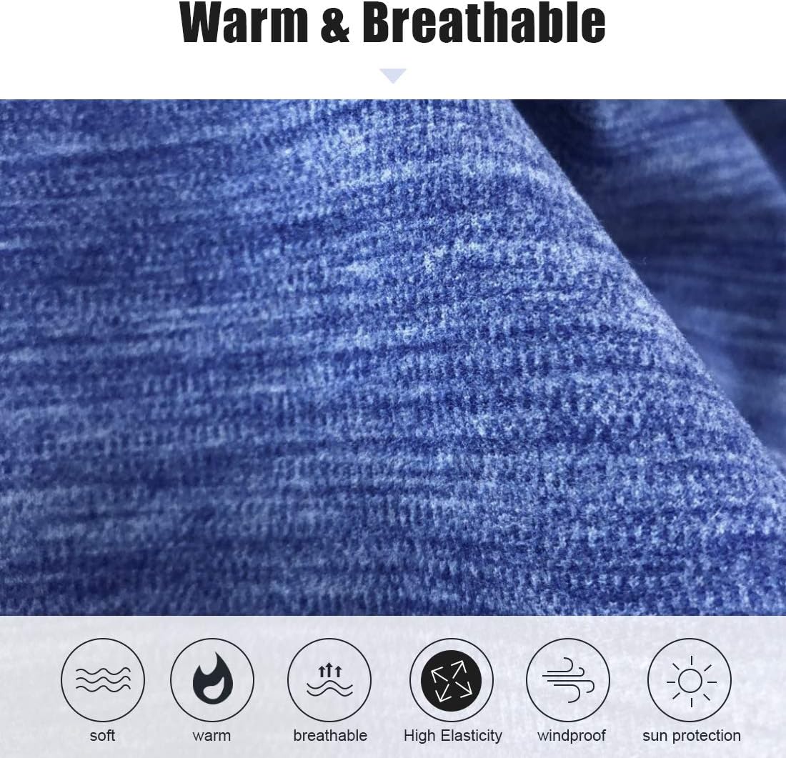 Neck Warmer Snood for Men & Women,Winter Neck Gaiter Fleece Bandana Face Covering Mask Windproof Neck Scarf Neckwear for Outdoor Sports Motorcycle Skiing Running Cycling