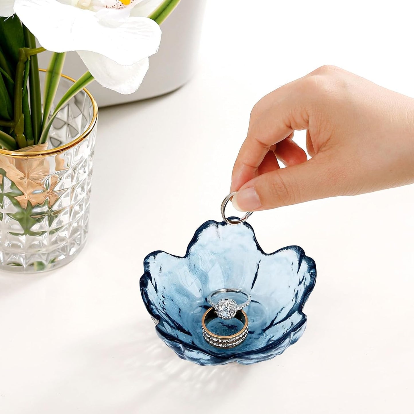 Gifts for Women Trinket Dish Unique Birthday New Home Gifts for Women Her Jewellery Tray Cute Room Decor Aesthetic Bedroom Accessories Ring Dish Holders Small Friendship Christmas House Warming Gifts