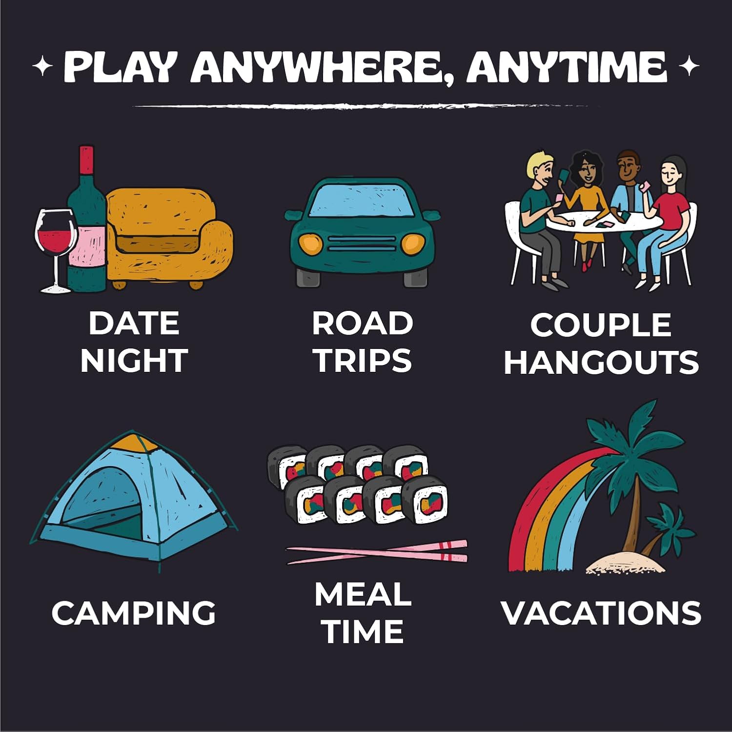 Conversation Cards - Couple Card Game for Date Nights & Travel Adventures | Great Valentine'S Gift for Couples - 200 Questions & 2 Wild Cards - Dive into Deeper Bonds!