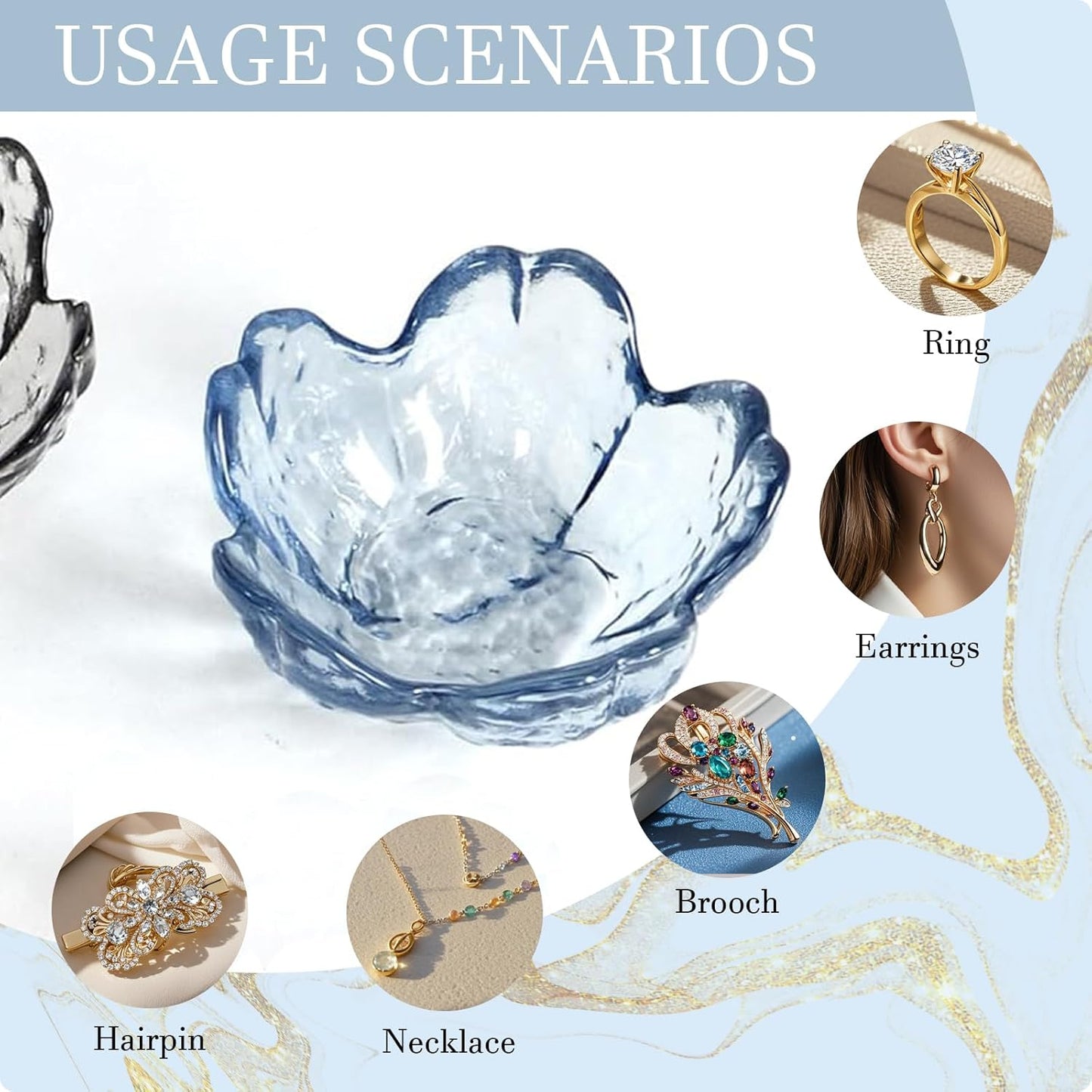 Gifts for Women Trinket Dish Unique Birthday New Home Gifts for Women Her Jewellery Tray Cute Room Decor Aesthetic Bedroom Accessories Ring Dish Holders Small Friendship Christmas House Warming Gifts