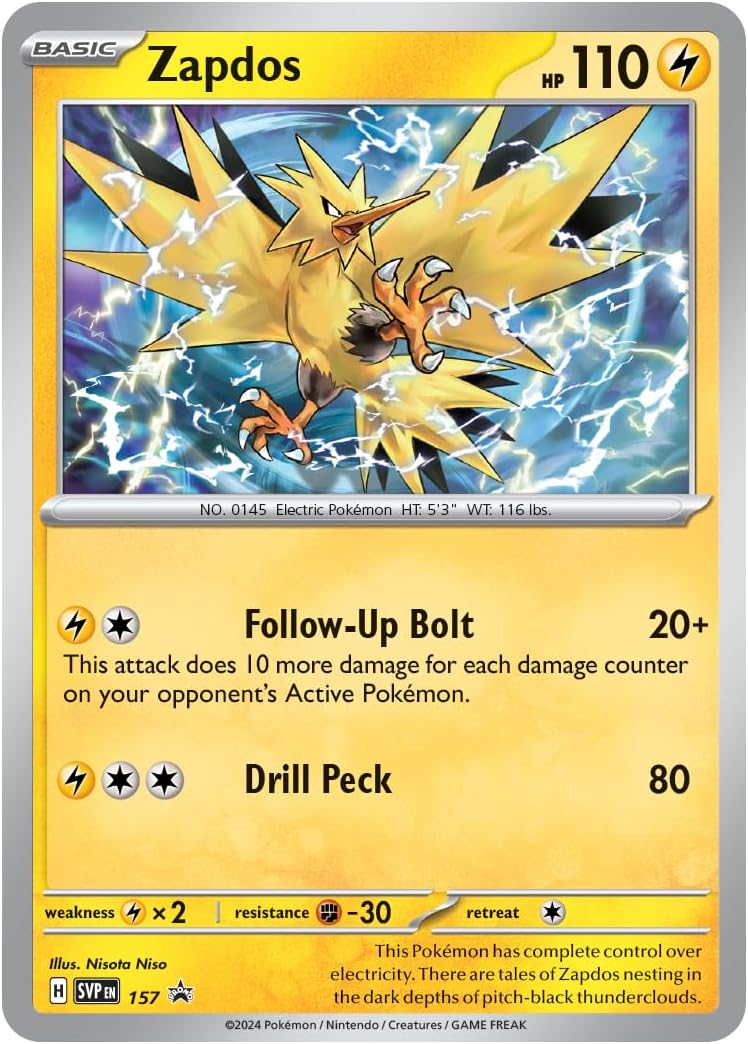 TCG: Scarlet & Violet—Surging Sparks 3-Pack Blister – Zapdos (3 Booster Packs & Foil Promo Card)