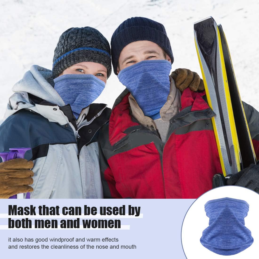 Neck Warmer Snood for Men & Women,Winter Neck Gaiter Fleece Bandana Face Covering Mask Windproof Neck Scarf Neckwear for Outdoor Sports Motorcycle Skiing Running Cycling