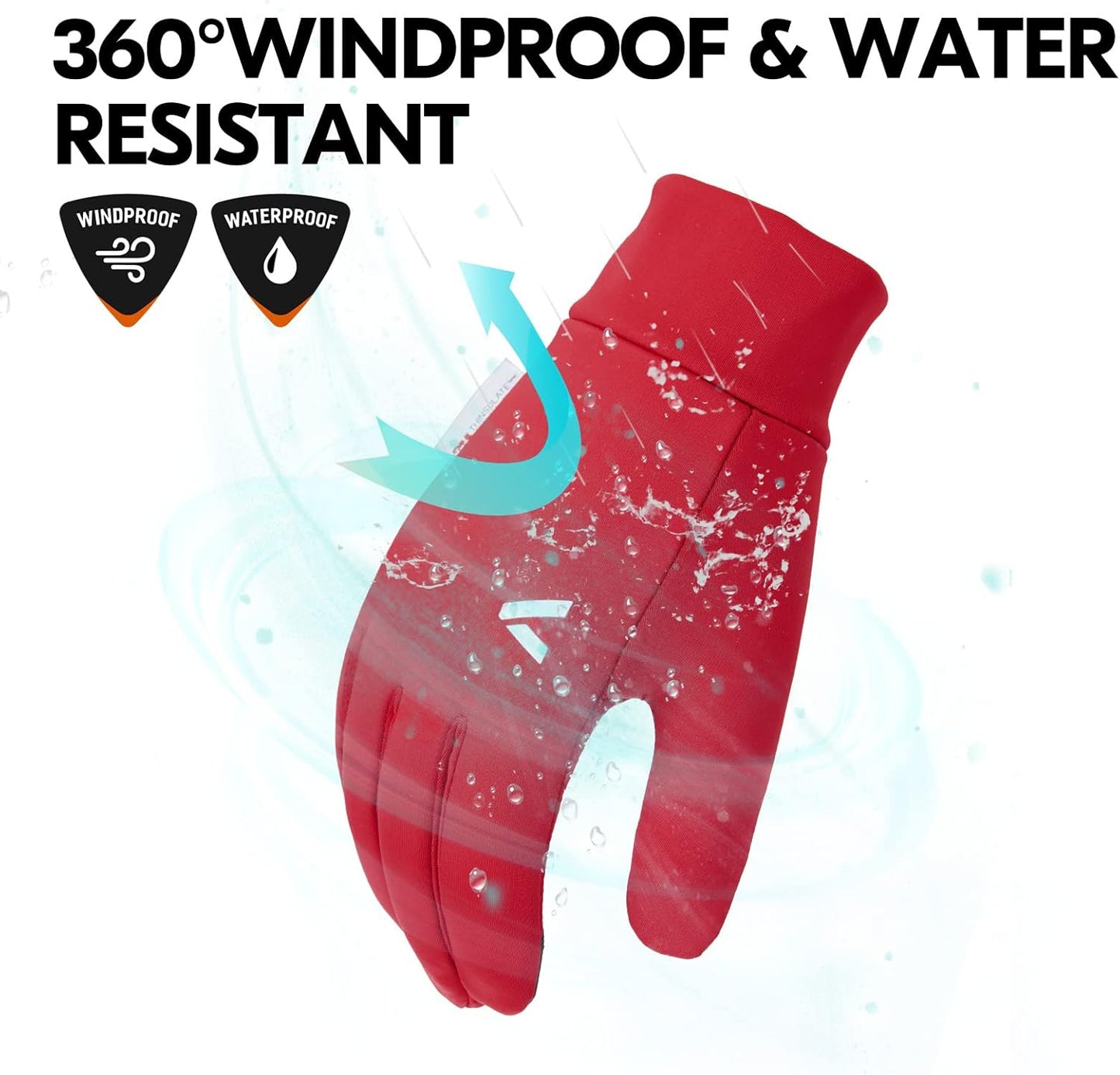 1Pair -5℃/23°F or above Winter Outdoor Gloves,Hiking Gloves,Cycling Gloves,Moto Gloves,Hunting Gloves(Ft3114Fl)