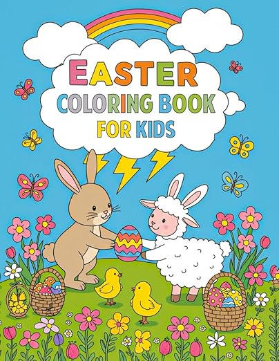 Easter Coloring Book for Kids Paperback – Large Print, 18 Jan. 2025 by Mia Benson (Author)