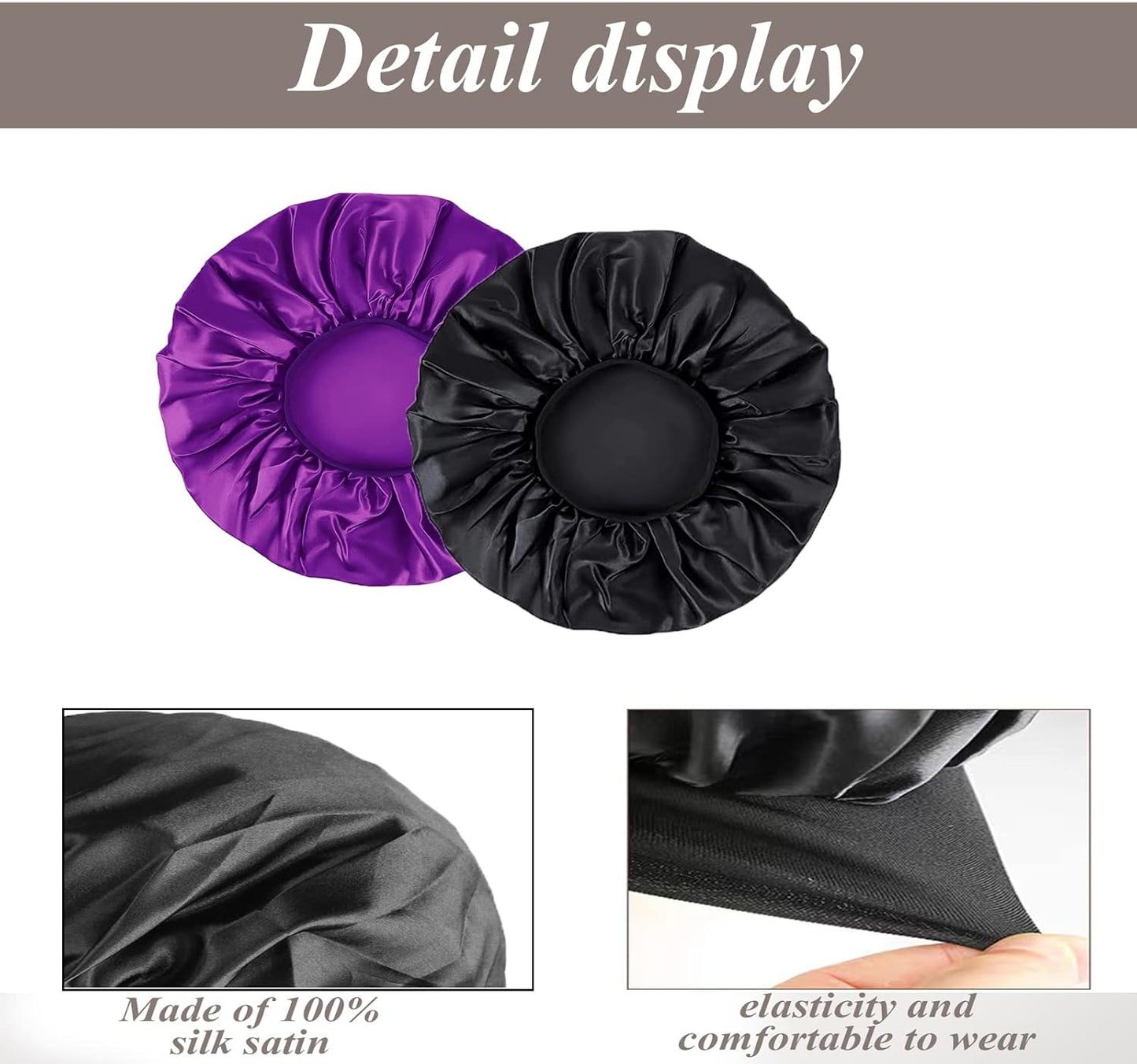 Silk Bonnet Satin Bonnet, Silk Hair Wrap for Sleeping, Soft and Comfortable Silk Sleep Cap