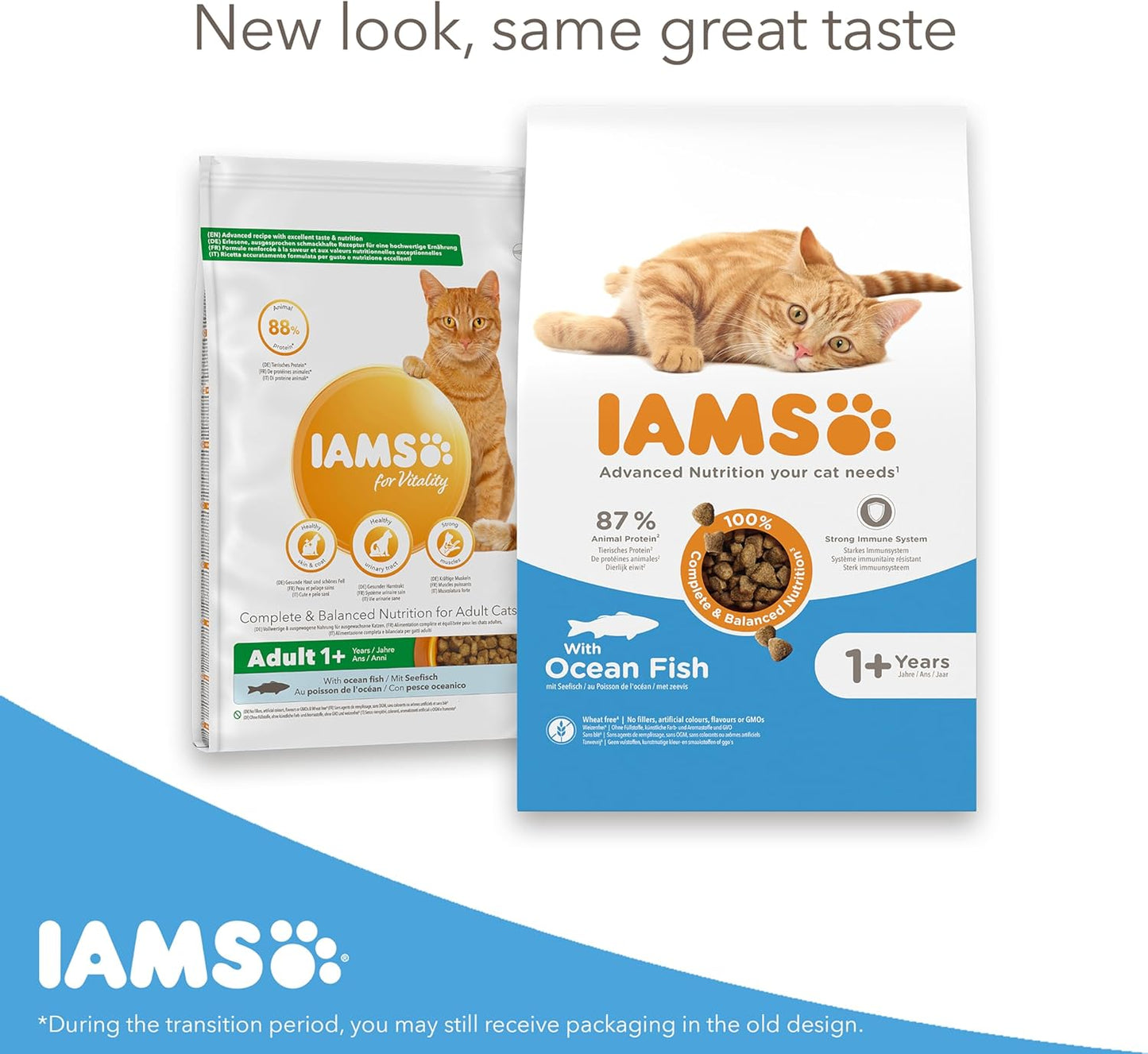 Complete Dry Cat Food for Adult 1+ Cats with Ocean Fish 800 G