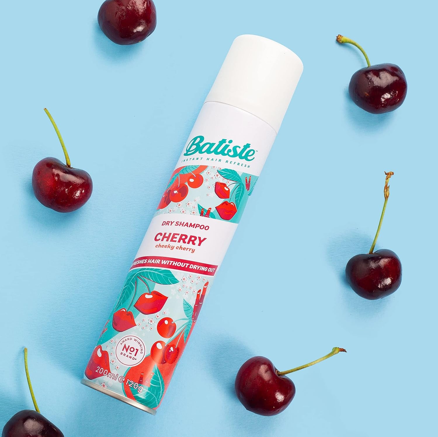 Dry Shampoo in Cherry, Cool and Retro Fragance, No Rinse Spray to Refresh Hair in between Washes – 200Ml