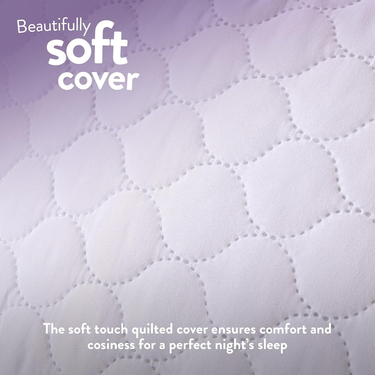 Hotel Quality Pillows 4 Pack - Bouncy Firm Support Side Sleeper Pillow for Neck, Back & Shoulder Pain Relief - Comfy, Soft Touch Quilted Cover, Hypoallergenic, Made in the UK (48 X 74Cm)