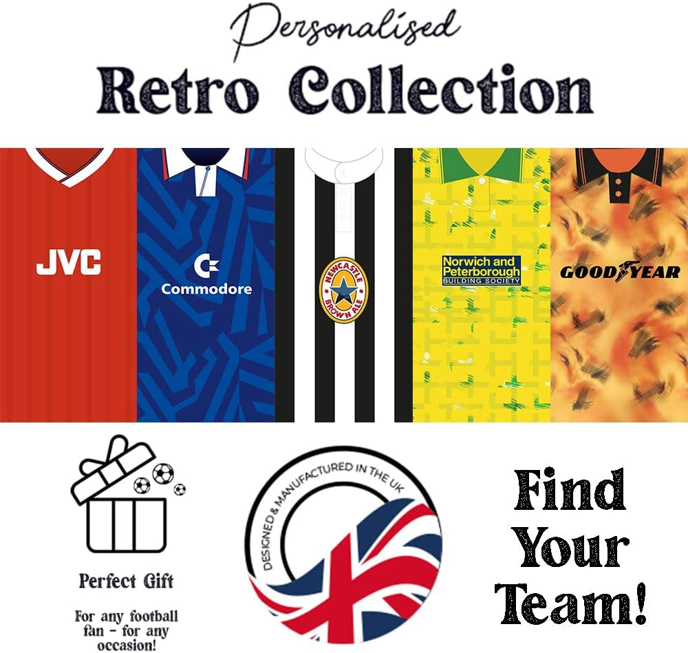 Personalised Leeds 1994 Football Home Shirt Retro Design Showerproof Apron Fan Gift 90'S Memorabilia (Unofficial)