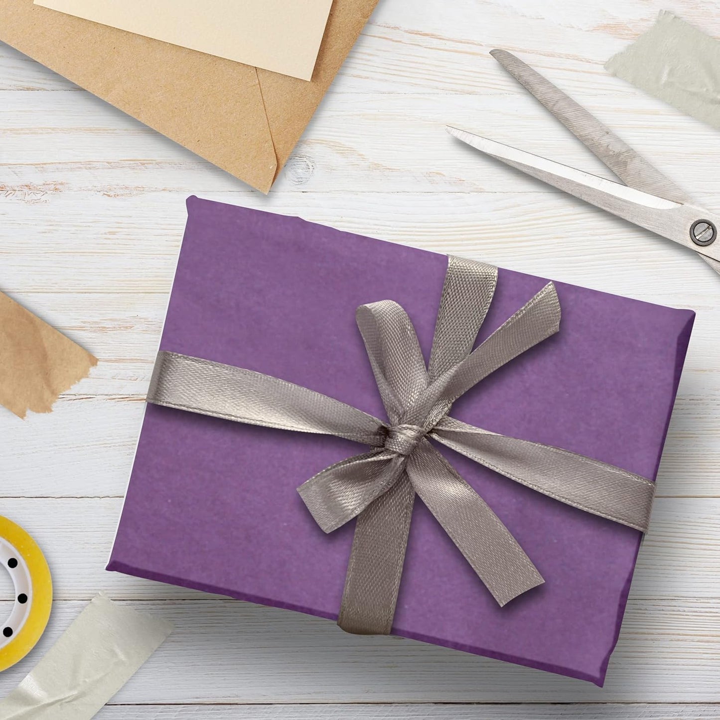 4 Sheets of Purple Violet Tissue Paper, Each Sheet 750Mm X 500Mm Tissue Paper Purple Violet, Purple Violet Tissue Paper for Gift Wrapping, Arts and Crafts Purple Violet Tissue Paper